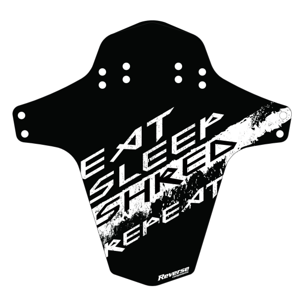 Reverse Components REVERSE "Mud Fender" Eat Sleep Shred Repat, black / white, 267 x 251 mm (Breite x Höhe)