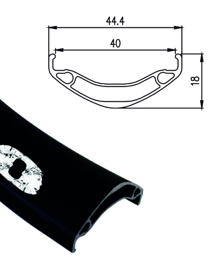 Alexrims ALEXRIMS MD40, 27.5", 32 Hole, black, w/SSE, F/V