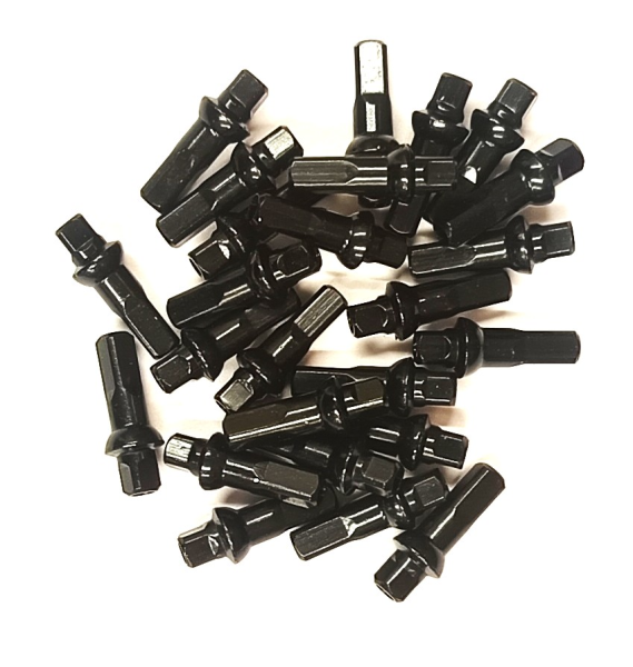 Sapim Speichennippel: Double Square 14G Aluminium 16mm schwarz 100 Stück