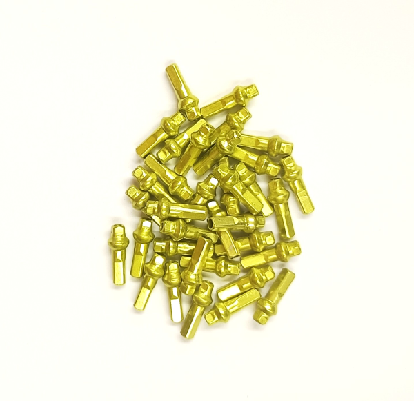 Sapim Speichennippel: Double Square 14G Aluminium 16mm hellgrün 100 Stück