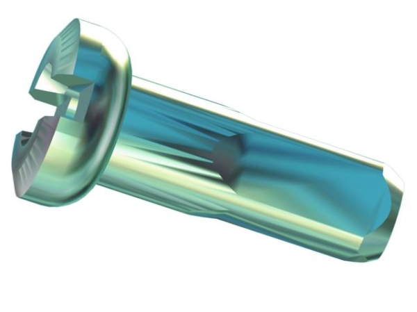 Sapim Speichennippel: 14G Polyax Messing silber 14mm 100 Stück