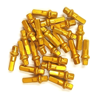 Sapim Speichennippel: Double Square 14G Aluminium 16mm gold 100 Stück