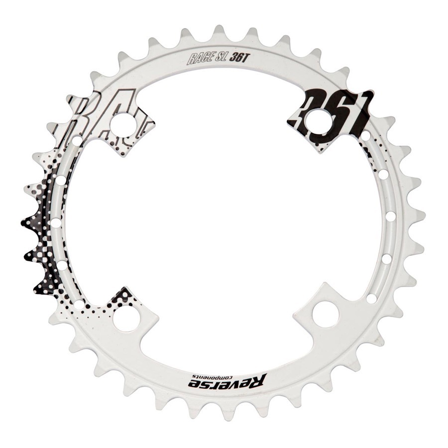 Reverse Components REVERSE Chainring "Race SL" 34Z 4-Arm 104mm white, weiss