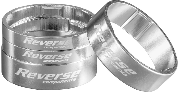 Reverse Components REVERSE Spacer Set Ultra-light 1 1/8", (2x5mm 2x10mm) silber
