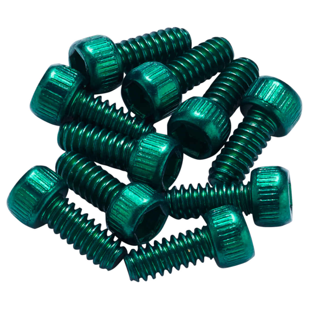 Reverse Components REVERSE Pedal Pins Steel for Black One, green, 10 pc, grün, 11