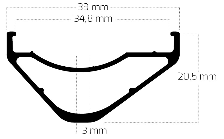 Ryde Edge 35 OS, 27.5", black, 32 Hole