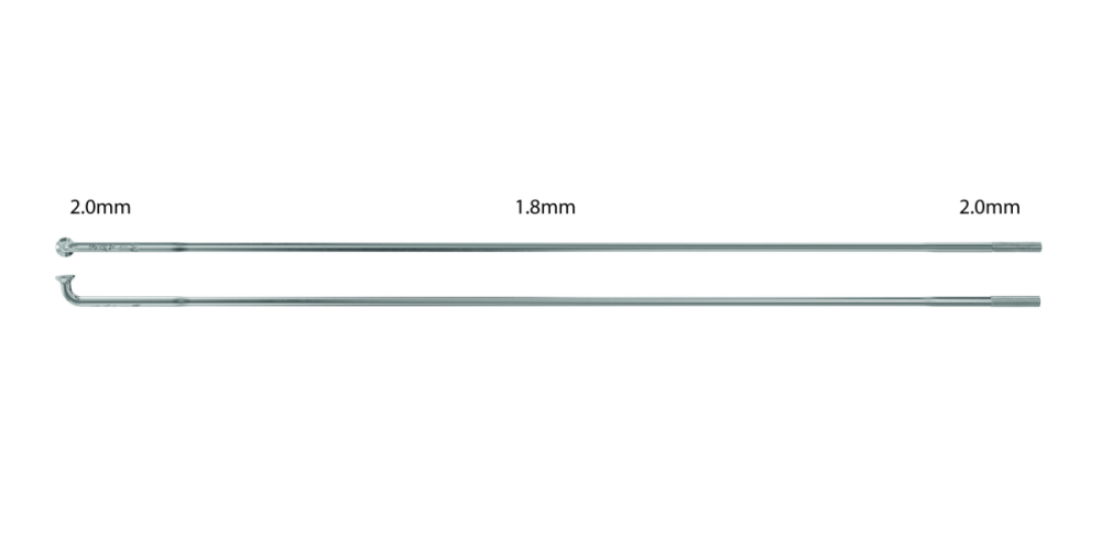 Sapim SAPIM Speiche Race 2.0-1.8-2.0mm, Pack à 100 Stück, silber