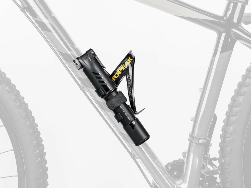 Topeak TOPEAK Mountain TT Minipumpe, schwarz Twin Turbo Technologie, 4 bar