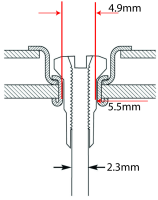 Sapim Speichennippel: 13G N9 AussenØ 4.9mm / InnenØ 2.3mm Messing schwarz 100 Stück
