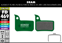 Galfer GALFER Brake Pad FD469 Pro "Sram Red Force Rival Level", grün
