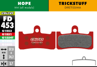 GALFER Bremsbacken FD453 Advance, Hope M4 / Trickstuff Diretissima bis Jg 2021, rot