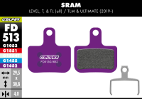 Galfer GALFER Brake Pad FD513 E-Bike "SRAM Level T, TL", violett