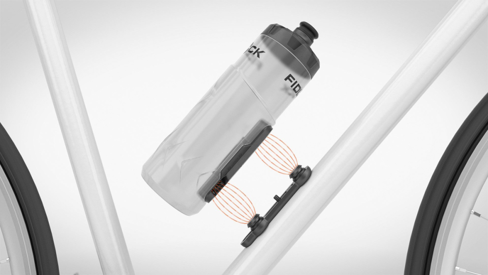 Fidlock TWIST Trinkflasche 600 ml, Single (mit Bottle Connector, ohne Base). Transparent Black.