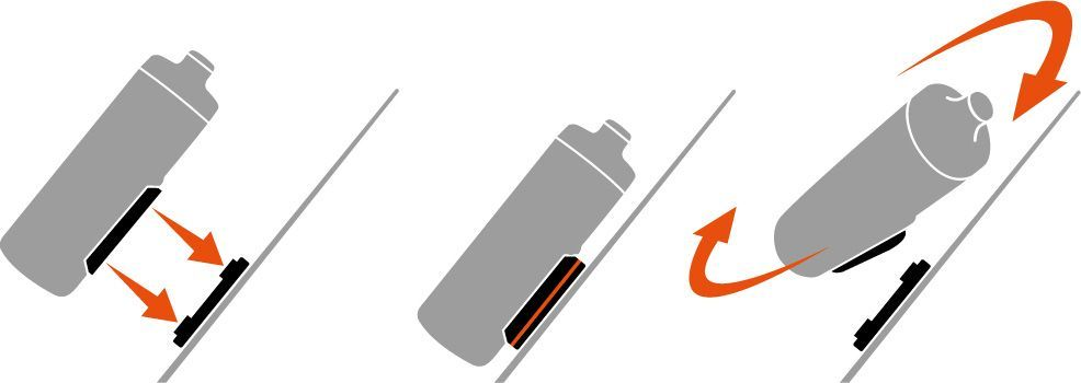 Fidlock TWIST Trinkflasche 600 ml, Single (mit Bottle Connector, ohne Base). Transparent Black.