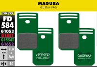 Galfer GALFER Brake Pad FD584 Pro "Magura Gustav Pro", grün
