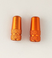 WIAN Bike and Parts Ventilkappe, CNC Aluminium Presta orange Paar