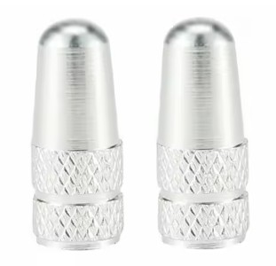 WIAN Bike and Parts Ventilkappe, CNC Aluminium Presta silber Paar