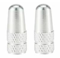 WIAN Bike and Parts Ventilkappe, CNC Aluminium Presta silber Paar