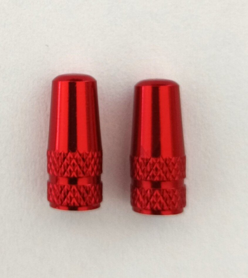 WIAN Bike and Parts Ventilkappe, CNC Aluminium Presta rot Paar