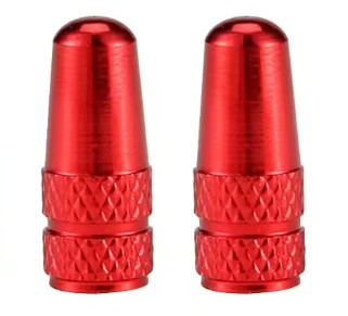 WIAN Bike and Parts Ventilkappe, CNC Aluminium Presta rot Paar