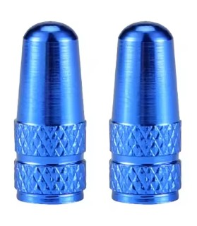 WIAN Bike and Parts Ventilkappe, CNC Aluminium Presta dunkelblau Paar