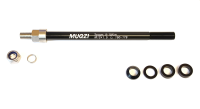 MUQZI Steckachse für Anhänger M12 x 1.5mm, Länge 160-178mm, schwarz
