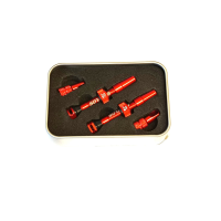 Bucklos BUCKLOS 40mm Tubeless-Ventile aus Aluminium mit Presta Ventil rot