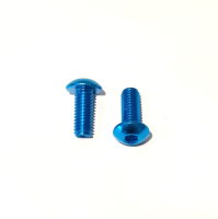 WIAN Bike and Parts Aluminium Schrauben M5x12mm hellblau, 2 Stück