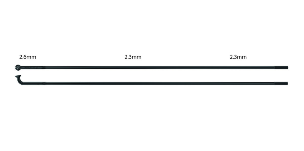 SAPIM Speiche E-Strong 2.6-2.3mm, Einzelstück, schwarz