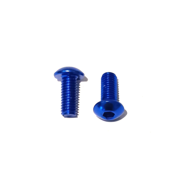WIAN Bike and Parts Aluminium Schrauben M5x12mm dunkelblau, 2 Stück