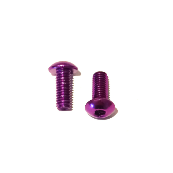 WIAN Bike and Parts Aluminium Schrauben M5x12mm lila, 2 Stück