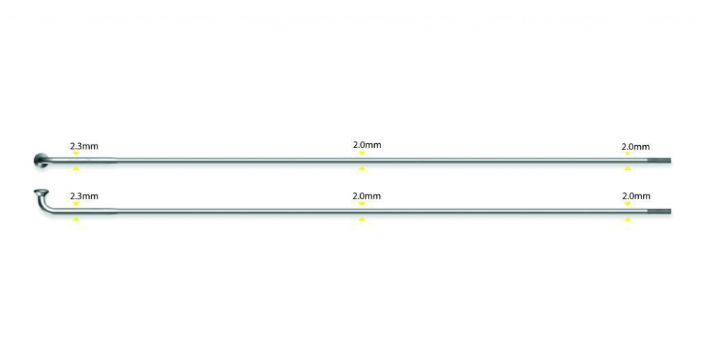 Sapim Speiche Strong 2.34-2.0x232 mm rund Nippel Polyax 12mm 100 Stk silber, 232