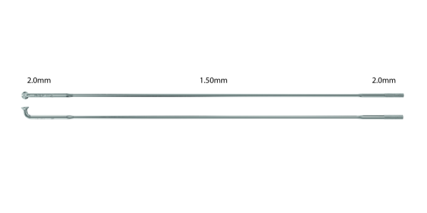 Sapim Speiche Laser 2.0-1.5-2.0x292 mm, Pack à 50 Stück, silber, 292