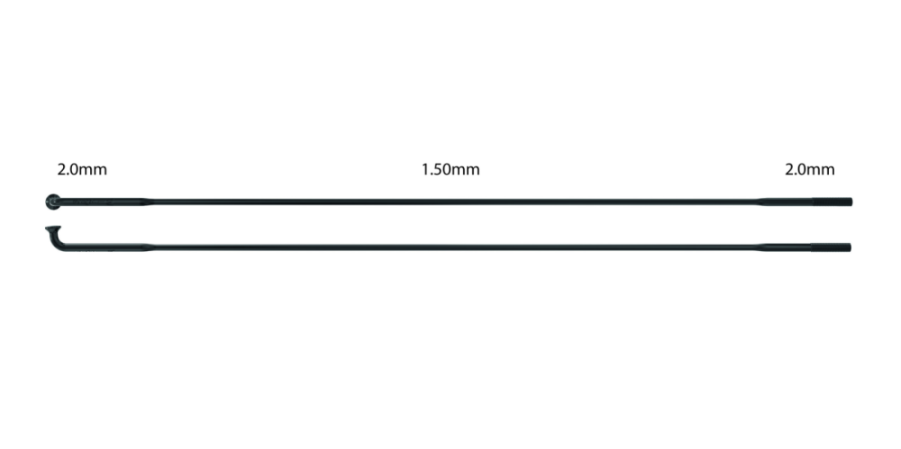 Sapim Speiche Laser 2.0-1.5-2.0x298 mm, Einzelstück, schwarz, 298