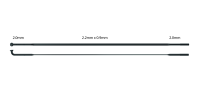 Sapim Speiche CX-Ray 2.0-(0.9x2.2)-2.0 x174 mm Alu Polyax 14 mm 20 St. sz, 174