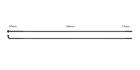 Sapim Speiche D-Light 2.0-1.65-2.0x273 mm, Pack à 100 Stück, schwarz, 273