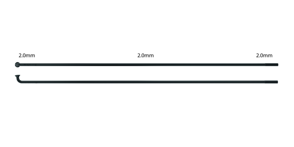 Sapim Speiche Leader 2x278 mm, Pack à 100 Stück, schwarz, 278