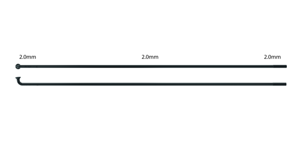 SAPIM Speiche Leader 2x192 mm, Pack à 100 Stück, schwarz, 192