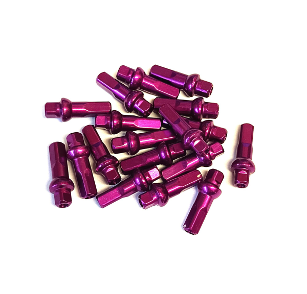 Sapim Speichennippel: Double Square 14G Aluminium 16mm lila 100 Stück