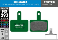 Galfer GALFER Brake Pad FD293 Pro "Shimano M4050/M486/M447/M395/Tektro Auriga/Drago", grün