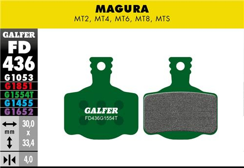 Galfer GALFER Brake Pad FD436 Pro "Magura MT2,4,6,8", grün