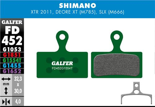 Galfer GALFER Brake Pad FD452 Pro "Shimano M9000/M8000/M985/M785/M666/M615", grün