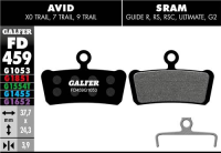 Galfer GALFER Brake Pad FD459 Performance "Avid Elixier X.0 / Trail 7,9 / Sram Guide / Trickstuff C42", schwarz