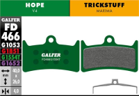 Galfer GALFER Brake Pad FD466 Pro "Hope V4" "TRICKSTUFF Maxima", grün